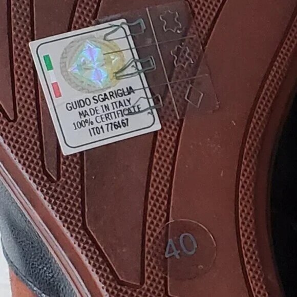 Guido Sgariglia Leather Colorblock Lace Up Boots SZ 9 - Picture 8 of 10